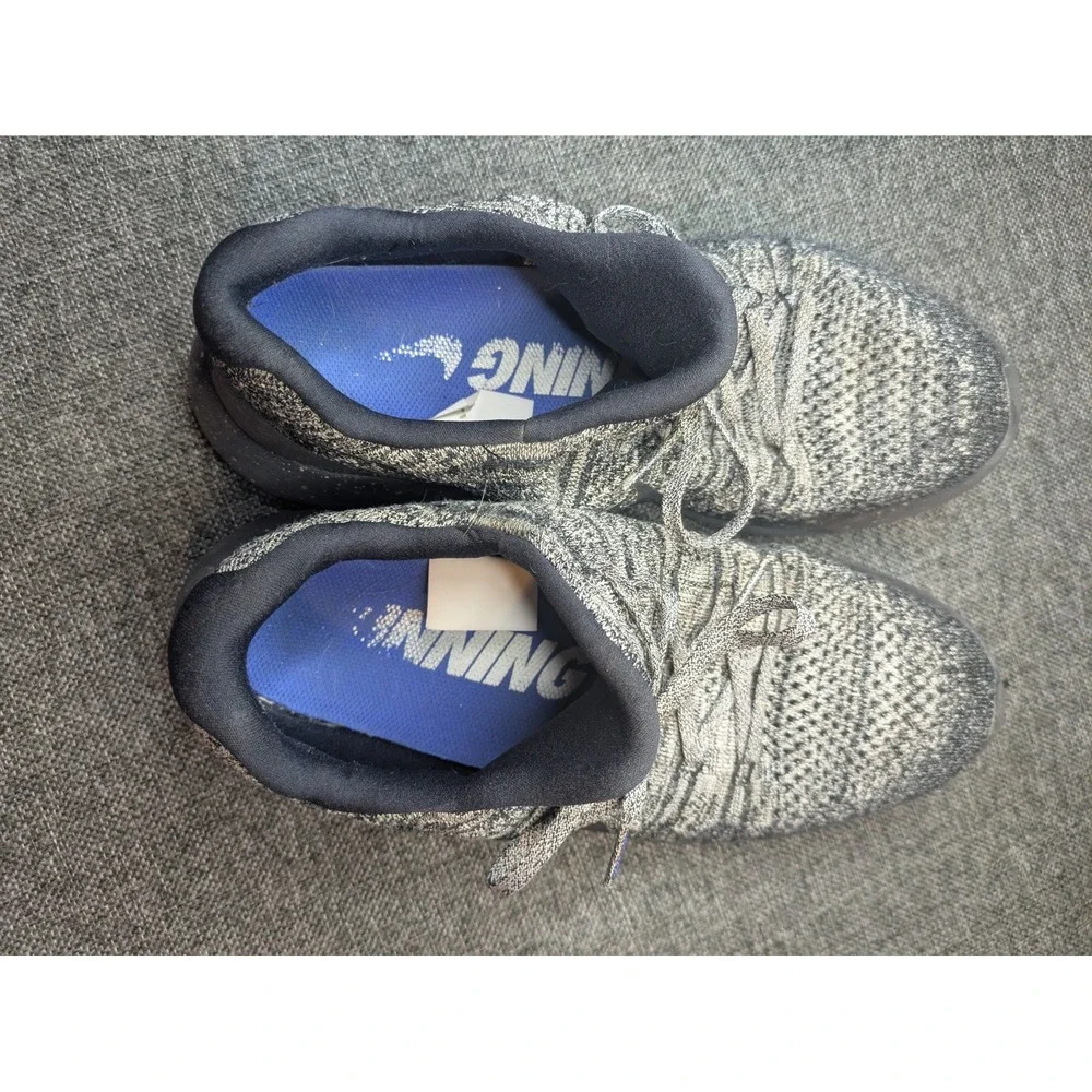 Nike LunarEpic Low Mens Size 11 Flyknit 2 Running Oreo 863779-041 Grey Black